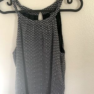 Black and white blouse